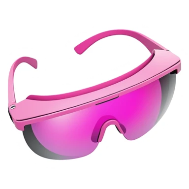heavy duty pink visor sunglasses, substantial thickness, bold futuristic design sticker
