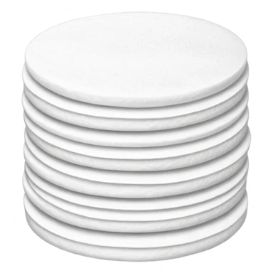 A pack of 50 round flat thin cotton pads sticker
