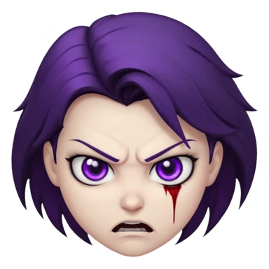 Shadowheart from Baldur's Gate 3, angry expression, concise details, no text sticker