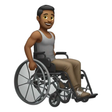 male dancer in wheelchair sticker