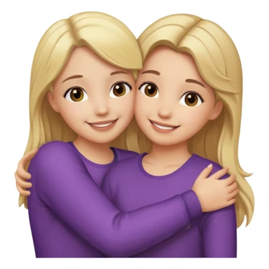 Make me and my friend hug (blonde girl and brunette girl) sticker