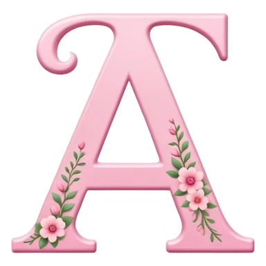 Pink romantic alphabet letter sticker