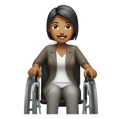 a woman in a wheelchair sticker