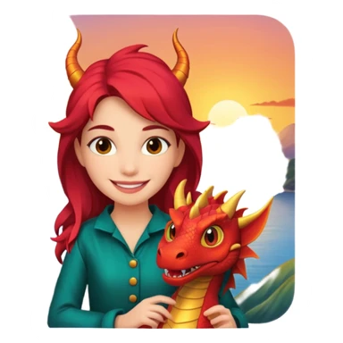 Sara from the dragon puppeteer sun set sara sticker