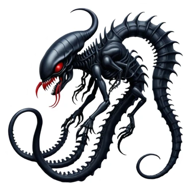 Abstract Venom-Xenomorph-ET-hybrid-fantasy-creature sticker