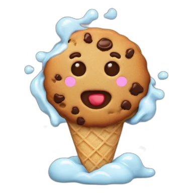 cookie with ice cream sticker