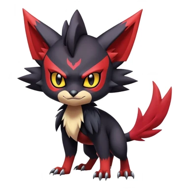 Edgy Cute Cool Kawaii Litten-Noivern-Zoroark-Noibat-Pokemon-hybrid Full Body  sticker