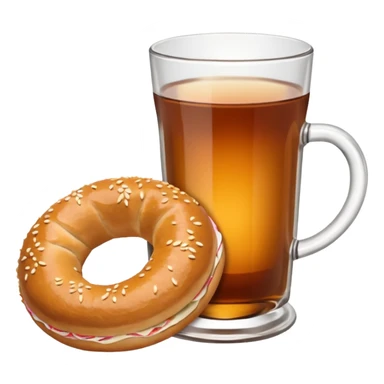 Simit with tea glass sticker