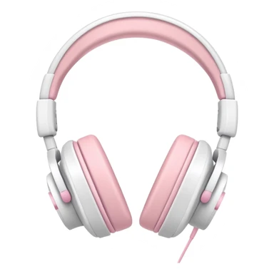 White Headphones With Pastel Pink Bow sticker