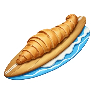 Croissant on the surfboard sticker