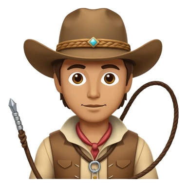cowboy with lasso sticker