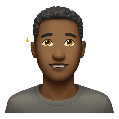 golden cloud with golden rain falling on a mans face sticker