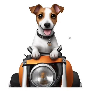 jack russell on harley davidson sticker