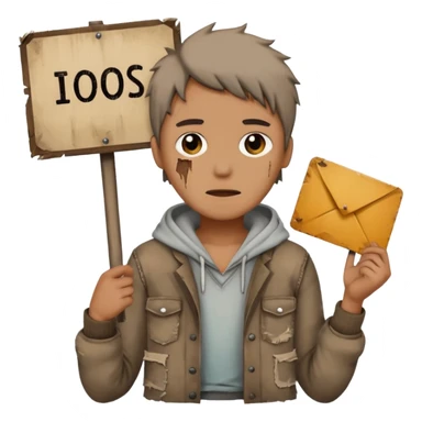 homeless job icon person not recognisiable sticker