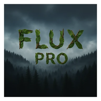 recreate this image but make more readable, remove 1.1 and add pro, text should be made from leaves and sticks sticker