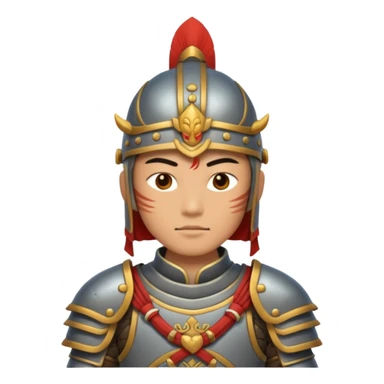 ancient Chinese warrior in armor sticker