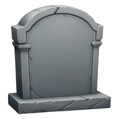generate a very realistic tombstone sticker