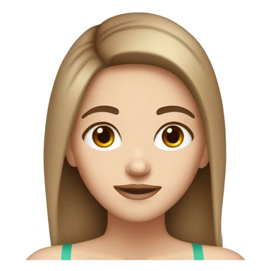 white girl applying cream on face with brown hair and brown eyes sticker