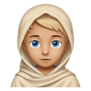 blue eyed desert child with creme cloth sticker
