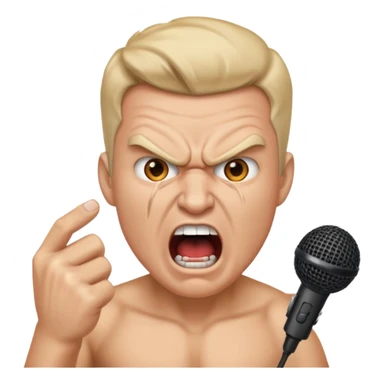 the male office manager yelling at her to stop with angry face while unpluggging her microphone cable standing up
 sticker