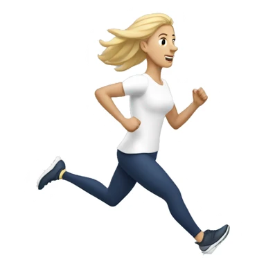 winter solstice white woman running training sticker