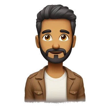 I am indian with nice beard on face and I 6.1 tall I do have a little double chin thoand I have a sharp nice nose not too big nor too smal and I have coffee brown eyes which shine insun light sticker