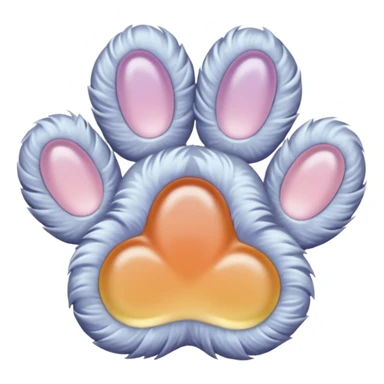 a very light pale pastel #ffbe8c pawprint sticker