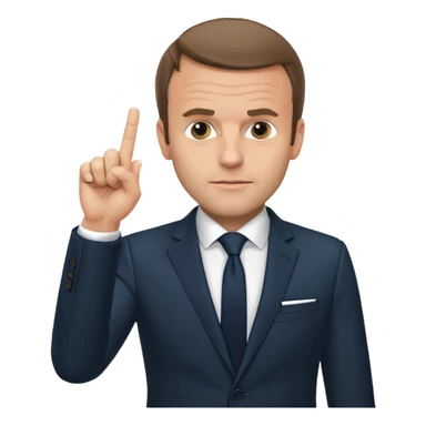 Emmanuel Macron qui fait un 🖕 sticker
