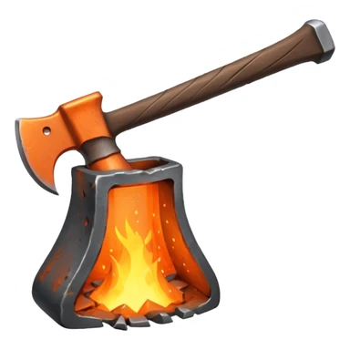 axe forging sticker