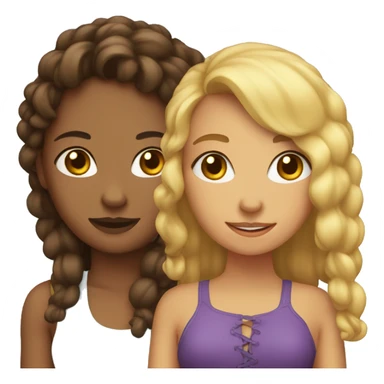 Cury girl and her bestie sticker