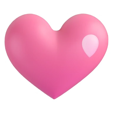 pink heart with a white outline sticker