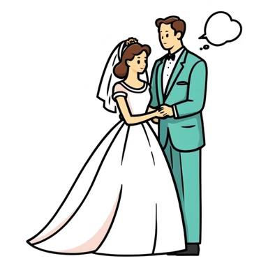 Wife poking husband  sticker