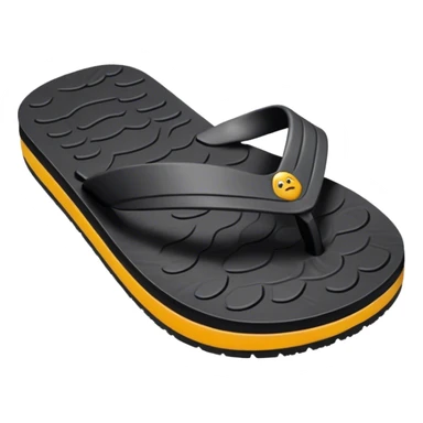 angry faced flip flop sticker