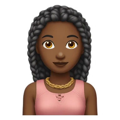 Fille avec des tresse africaine  sticker