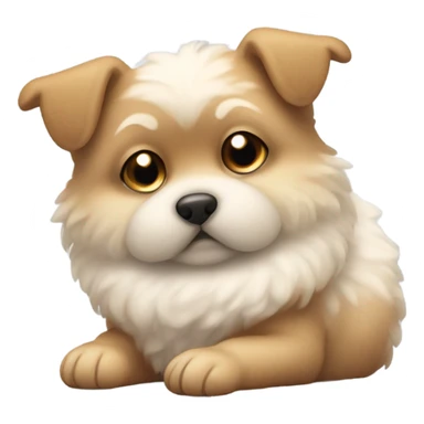 cute dog falling asleep sticker