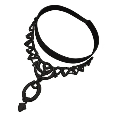 Black choker necklace sticker