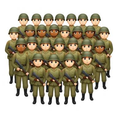 Army of soldiers sticker