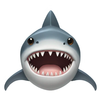 Shark face human body and dog legs sticker