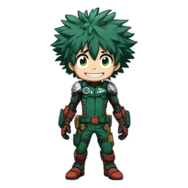 Deku en tenu de héro my hero academia sticker