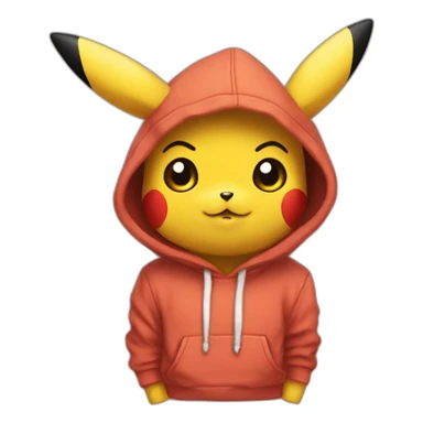 pikachu con una sudadera sticker