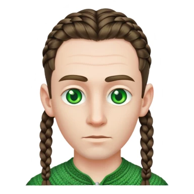 elves with braided hair man sticker