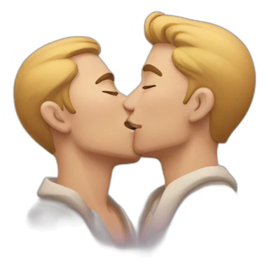 gay kiss sticker