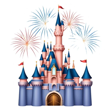 Disneyland paris castle with fireworks sticker