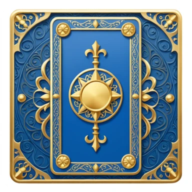 Blue taro card sticker