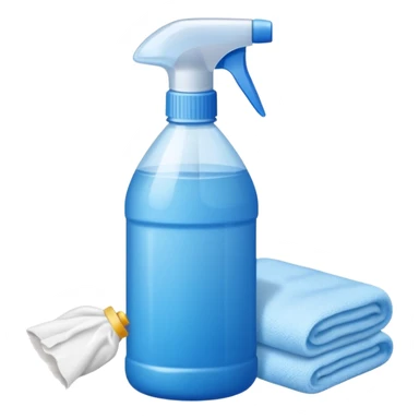 cleaning product and rag sticker