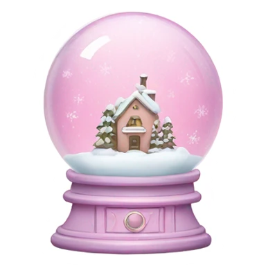 Pastel pink snow globe sticker