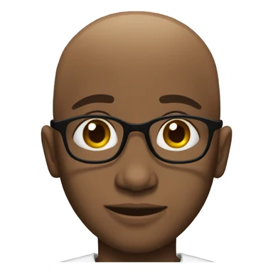 Black bald boy sticker