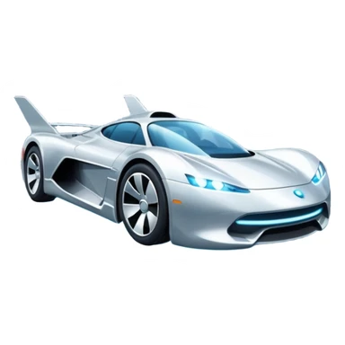 Flying cars zoom through luminous skyways sticker