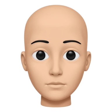 Minimalistic flat vector icon, iOS style, thin black outline on white background. Person silhouette. Black, completely monochrome, matte. no eye sockets, no pupils, no eyebrows, clay render style, modern digital illustration, octane render. sticker