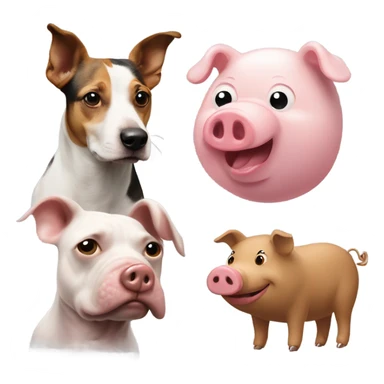 ￼A weenier dog ang a pig mixed together sticker
